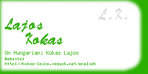 lajos kokas business card